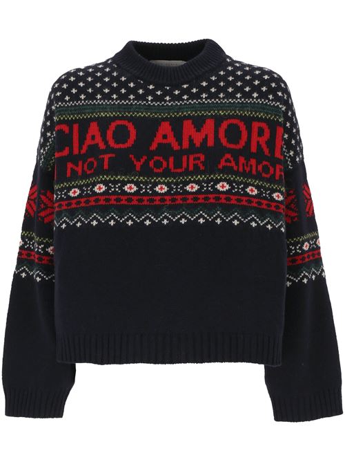 Jacquard inserts I'm Not Your Amore knit Giada Benincasa | 120603